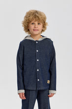 Load image into Gallery viewer, Shirt with hood, blue