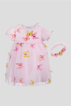 Load image into Gallery viewer, 3D Butterflies Dress and Headband Set