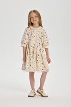 Cargar imagen en el visor de la galería, Lace Trim Printed Dress