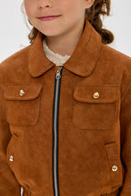 Cargar imagen en el visor de la galería, Suede Bomber Jacket and Skirt Set