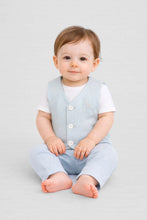 Load image into Gallery viewer, Stripe Linen Vest and Shorts Set