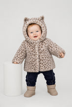 Load image into Gallery viewer, Leopard Print Faux Fur Coat