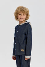 Load image into Gallery viewer, Shirt with hood, blue