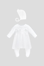 Load image into Gallery viewer, Coverall-Dress and Bonnet Set.