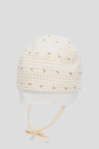 Knit Hat with Laces