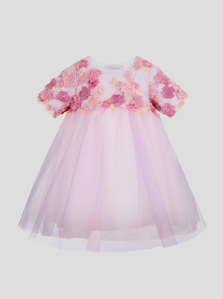 3D Flowers Top Tulle Dress