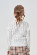 Load image into Gallery viewer, Ruffle Shoulders Knit Sweater