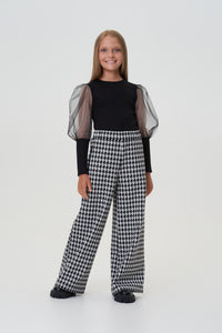 Hounstooth Wide Trousers