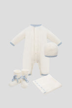 Load image into Gallery viewer, 4-Piece Knit Set, Ivory/Blue
