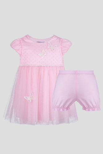 Flying Butterflies Tulle Dress and Bloomer Set