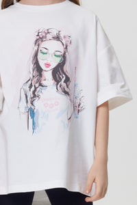 "In Bloom" Oversize Printed T-Shirt