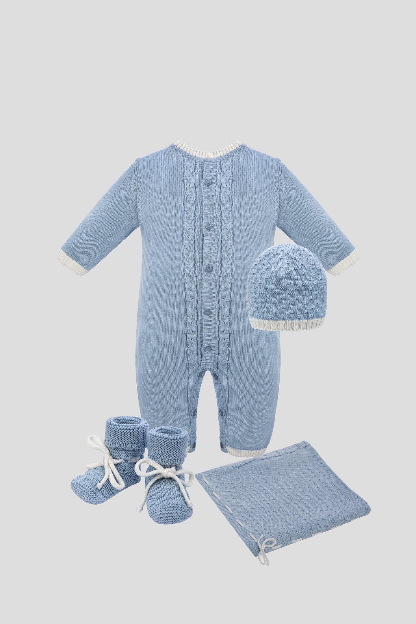 4-Piece Knit Set, Blue