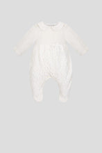 Cargar imagen en el visor de la galería, Velour and Lace Coverall with Bonnet