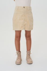 Side Pockets Velvet Skirt