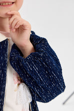 Load image into Gallery viewer, Two-Tone Velvet Bomber and Skirt Set