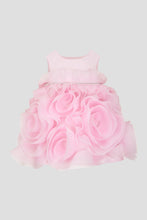 Cargar imagen en el visor de la galería, Satin Top Rosette Dress, Pink