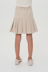 Pleated Tweed Skirt