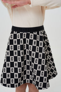 Elastic Waistband Jersey Skirt