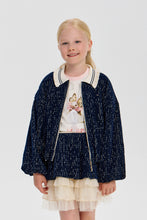 Load image into Gallery viewer, Two-Tone Velvet Bomber and Skirt Set