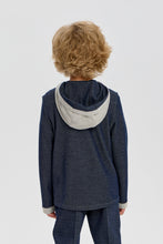 Load image into Gallery viewer, Shirt with hood, blue