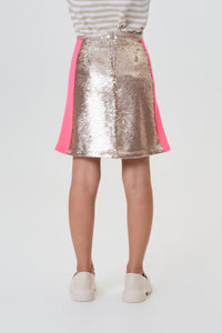 Sequins Skirt with Jersey Trim