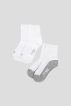 Load image into Gallery viewer, 2-Pack Socks, White/Grey