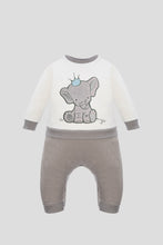 Load image into Gallery viewer, &quot;Royal Elephant&quot; Velour Overall
