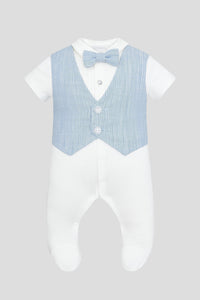 Stripe Vest Coverall with Bonnet