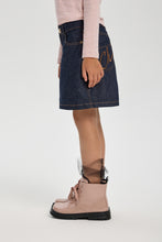 Load image into Gallery viewer, Stitched Denim Mini Skirt