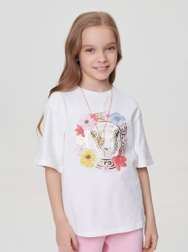 Printed T-Shirt with Decor