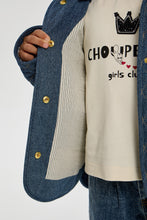 Cargar imagen en el visor de la galería, Quilted Warm Denim Jacket with Hoodie