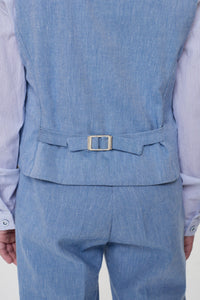 3-Button Linen Vest
