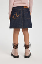 Load image into Gallery viewer, Stitched Denim Mini Skirt