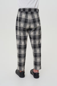 Checkered Jersey Trousers