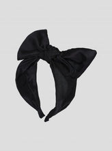 Load image into Gallery viewer, Elegant Black Headband with Bow