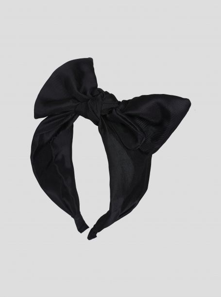 Elegant Black Headband with Bow