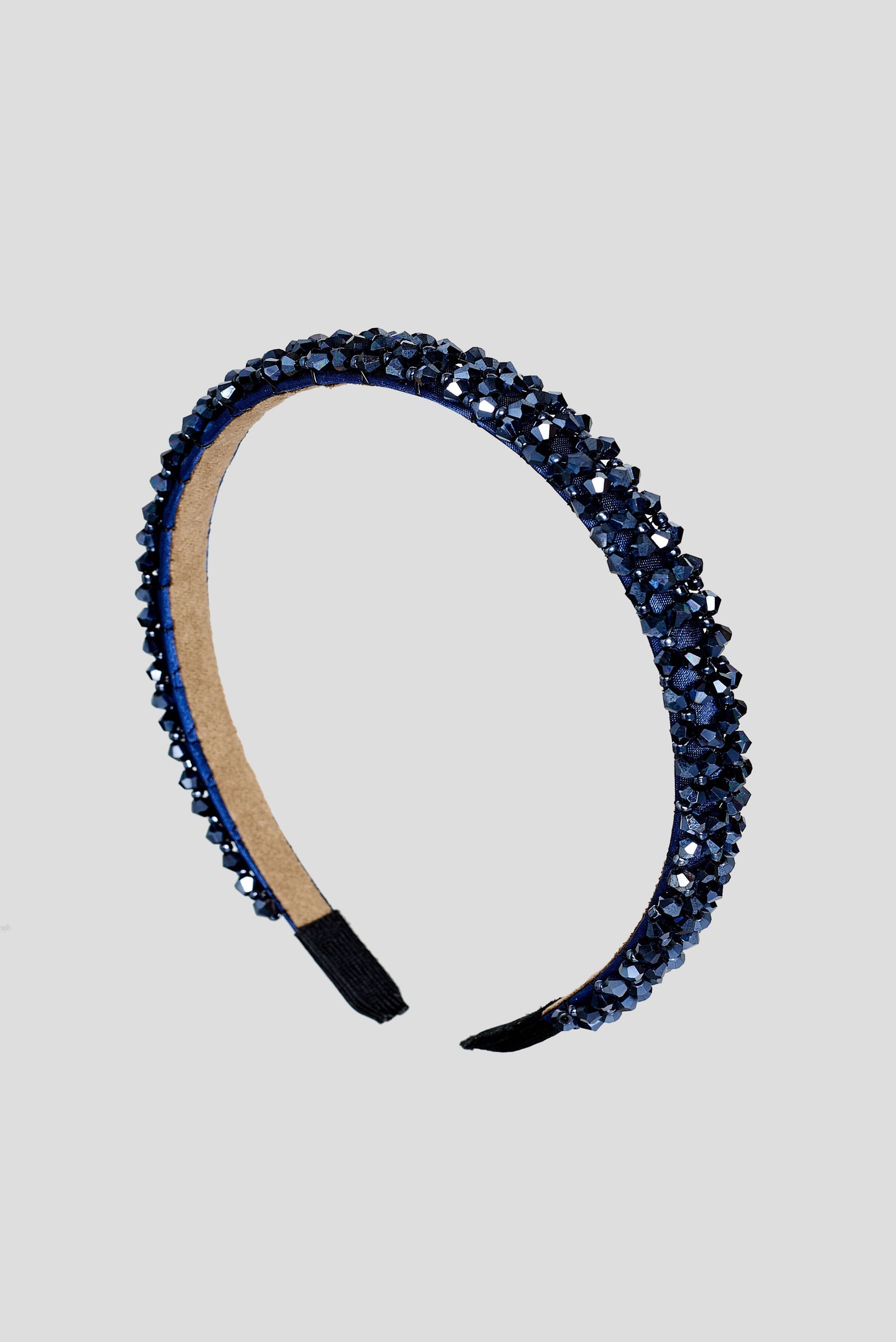 Elegant Black Beaded Headband