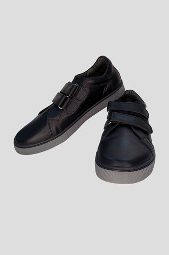 Contrast Platform Velcro Sneakers