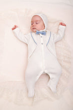 Load image into Gallery viewer, Tuxedo Imitation Coverall with Contrast Bow-Tie