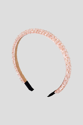 Elegant Pink Beaded Headband