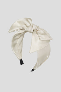 Elegant Ivory Headband with Bow