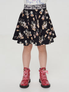 Floral Print Banded Skirt
