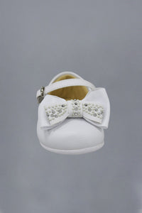 Embellished Bow Flat Shoes