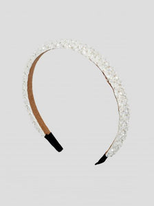 Elegant White Beaded Headband