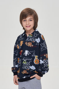 Sudadera estampada con dibujos animados