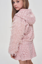 Load image into Gallery viewer, Fluffy Lace Bomber Jacket