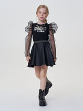 Load image into Gallery viewer, Skater Dress with Eco-Leather Skirt