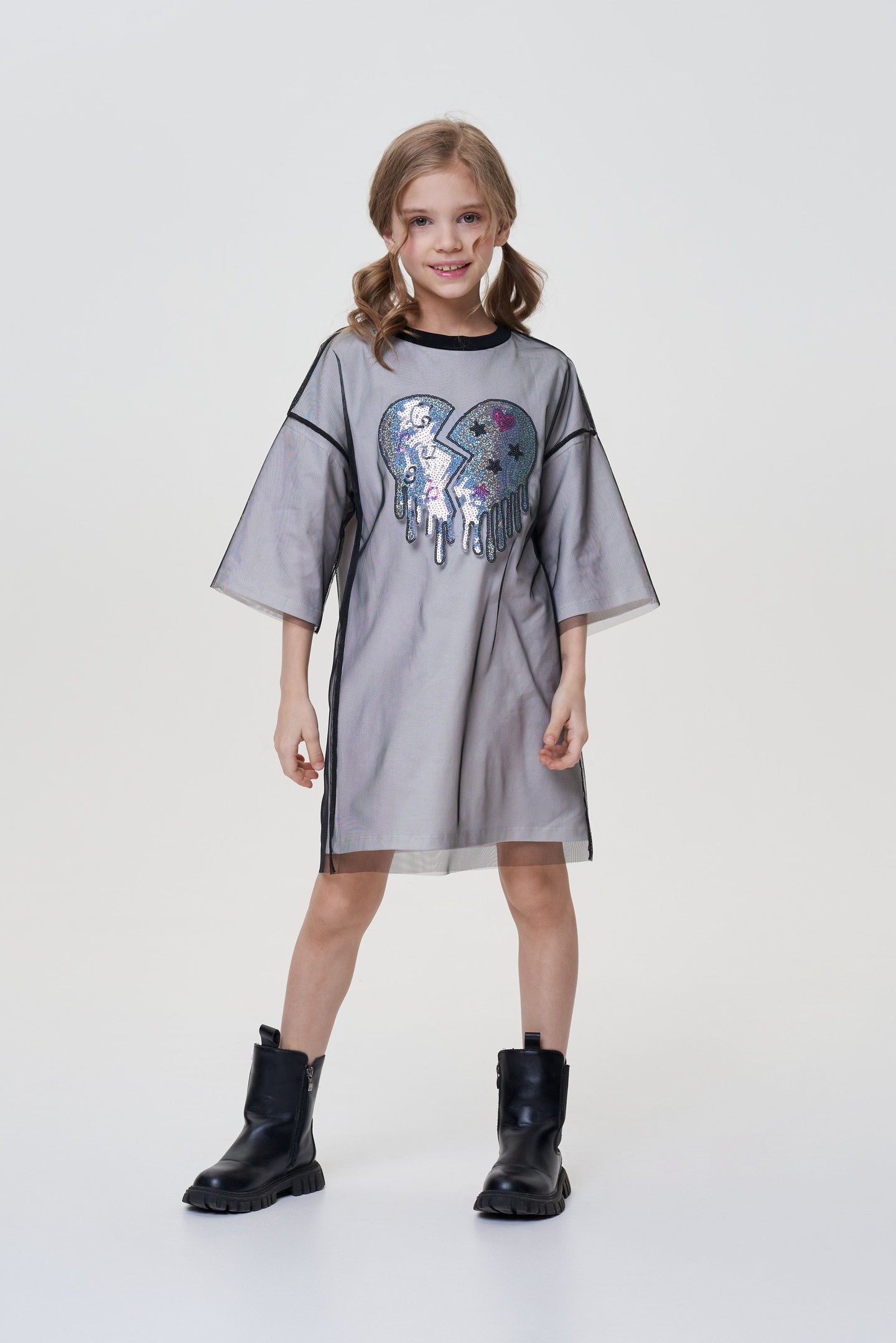Mesh Overlay Cotton Dress Choupette Mesh Overlay Cotton Dress Choupette