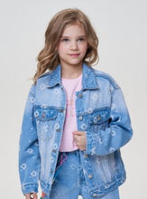 Load image into Gallery viewer, Denim Jacket With Printed Flowers