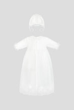 Cargar imagen en el visor de la galería, Vestido de bautizo con top de encaje